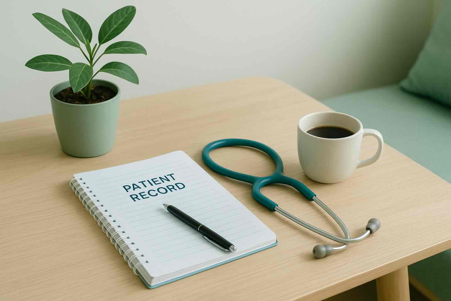 Pflegekraft besucht Patient zu Hause für psychische Unterstützung.