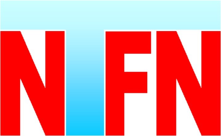 Grafik mit roten Buchstaben „NTFN“ auf blauem Hintergrund, Hinweis auf Änderungen der psychologischen Sprechstunde für traumatisierte Flüchtlinge wegen Corona.